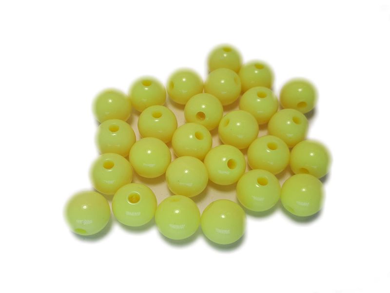 BEAD COOL - Plastic Bead - Yellow colour - 270 pcs - Dia 12mm and 1mm hole
