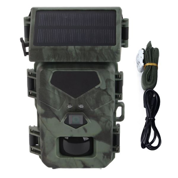 Solar Waterproof Trail Cam: IR Night Vision for Wildlife