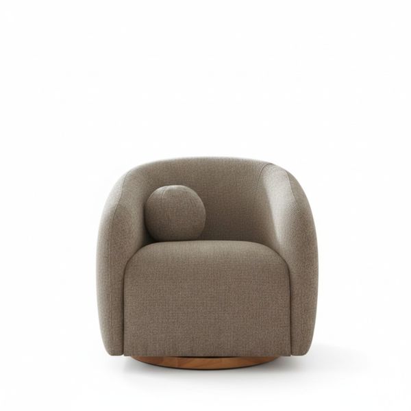 Mulo Occasional Chair Modern Swivel Accent Chair Soft Bouclé Fabric