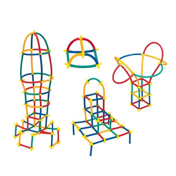 Dede Playlearn Straws-Connectors Construction Toy Colorful 200 Pcs 3+Ages
