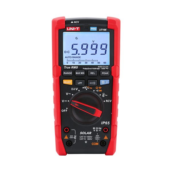 UNI-T UT196 Solar Pro Multimeter - 1700V DC