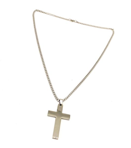 Fabulae Men's Stainless Steel Cross Chain, Adam