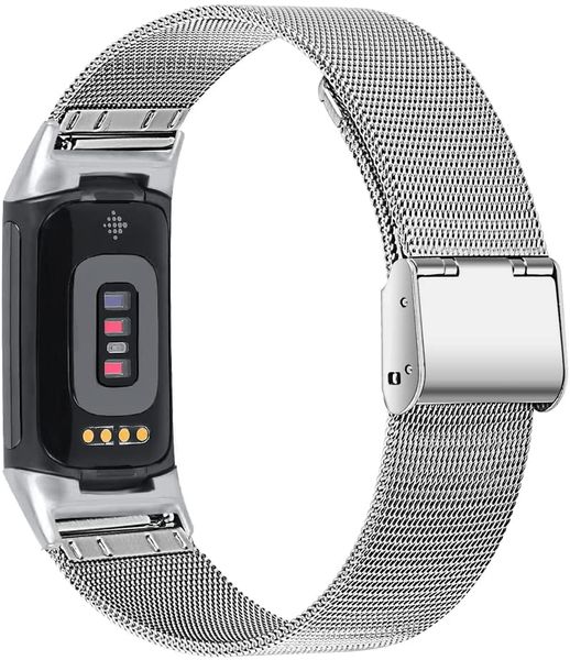 Milanese Watch Strap for Fitbit Charge 5 -Silver