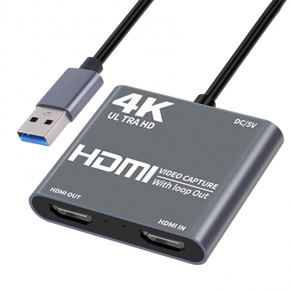 USB 3.0 4K/1080P Video Capture Card for PS4, PC, Mac, DSLR