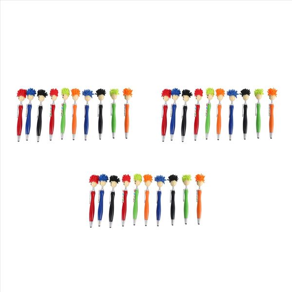 10 Pieces Mop Topper Pens Screen Cleaner Stylus Pens 3-In-1 Stylus
