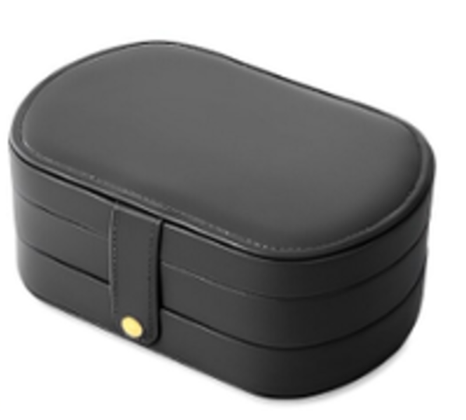 Jewellery Box, 2 Main Compartments, PU Leather And Velvet Lining