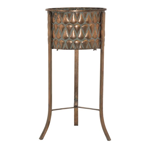 MC - Gold planter with stand