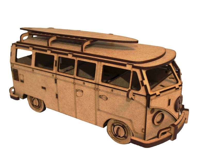 VW Transporter Wooden 3D Puzzle