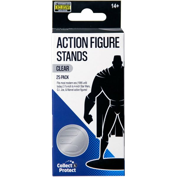 Action Figure Stands 25-Pack - Clear (Small)