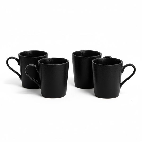 I-28-4 Set of 4pcs Black Cup (350ml)