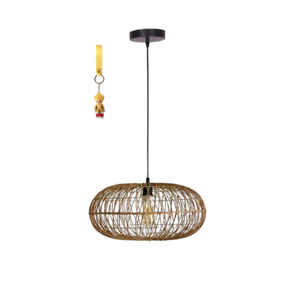 Oval Rattan Pendant Hanging Light