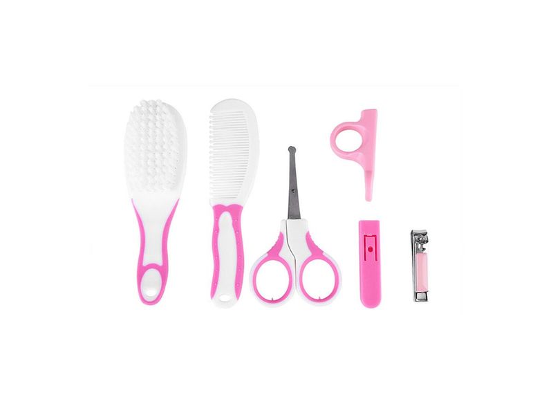 6 Pcs Baby Nail Hair Daily Care Kit-PINK