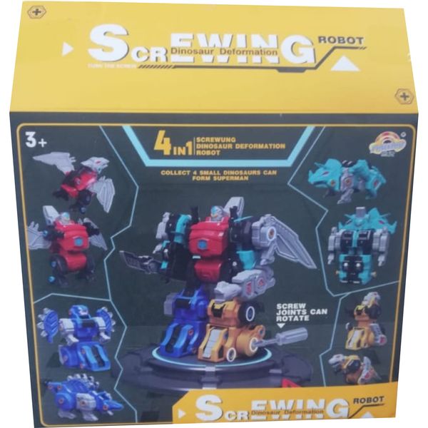 DIY 4 in 1 Dinosaur Deformation Robot Toy Set - Kids - Children