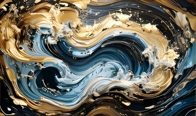 RootedArt Canvas Wall Art Home Decor- Fluid Art 1