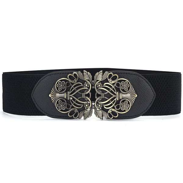 Women's Wide Elastic Waist Belt Vintage Stretchy Dress Belt 66-100cm