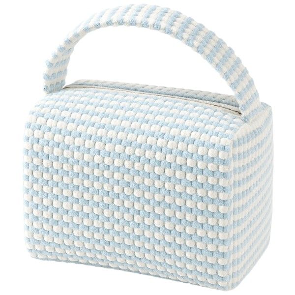 Textured Beaded Plush Makeup &amp; Essentials Carry Bag