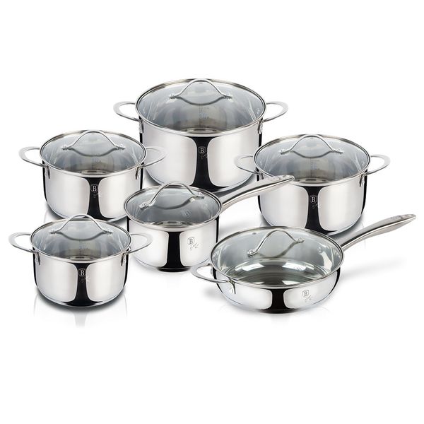 Berlinger Haus 12-Piece Stainless Steel Cookware set - Silver Jewellery