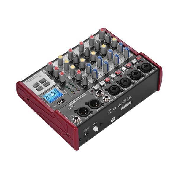 SL-6 6-Channel Mixer, 2-Band EQ, +48V, BT/USB/MP3