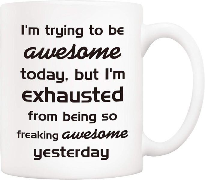 Tryna be awesome-Father's day-Mother's day-Valentines mug