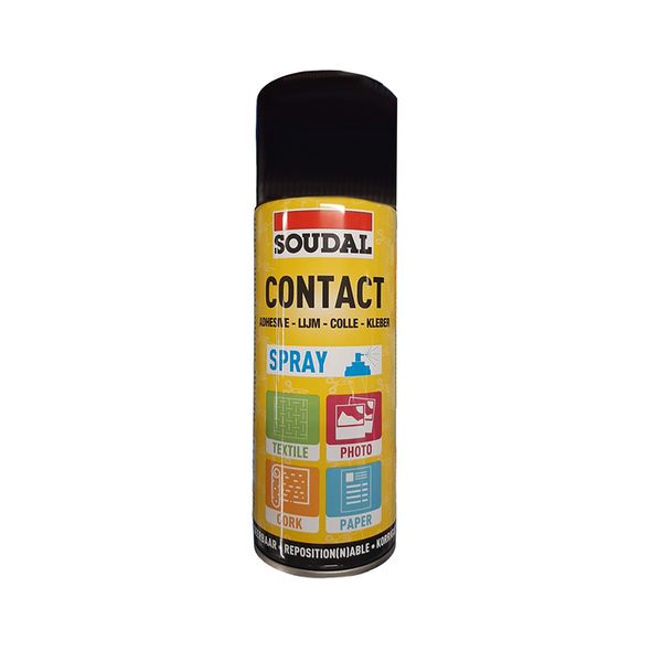 SOUDAL Contact Adhesive Spray 2 in 1 Transparent 300ml ( 6 Pack )