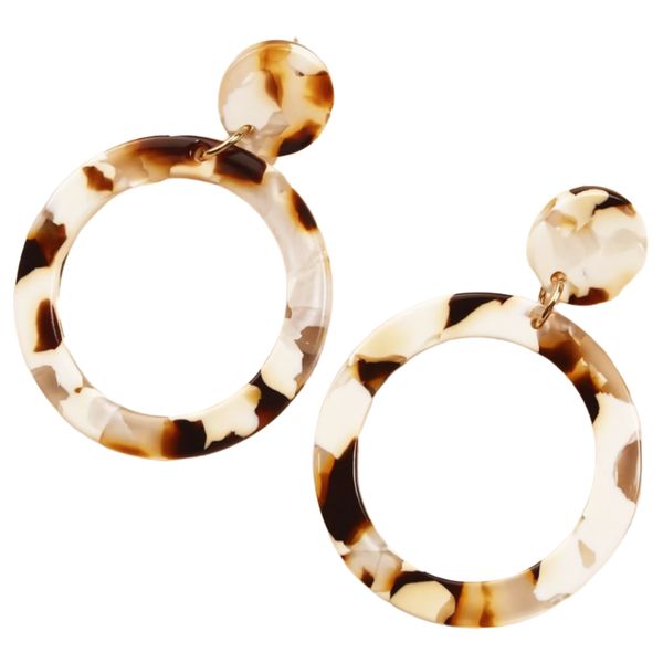Acrylic Tortoiseshell Hoop Earrings, Gift Set