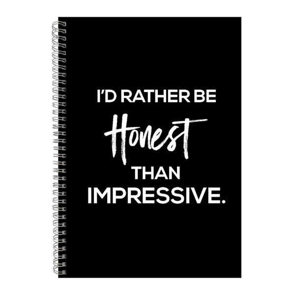 Honest A4 Notebook Spiral Lined Motivational Saying Graphic Notepad Gift154