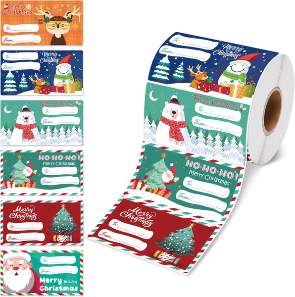 500 PCS Christmas Gift Tags-Gift Tags,Christmas Wrapping Paper for Presents