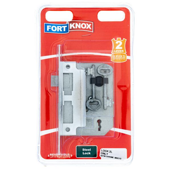 FORT KNOX 2-Lever Lock Only Steel Chrome Plated Face Q:1 M6G10
