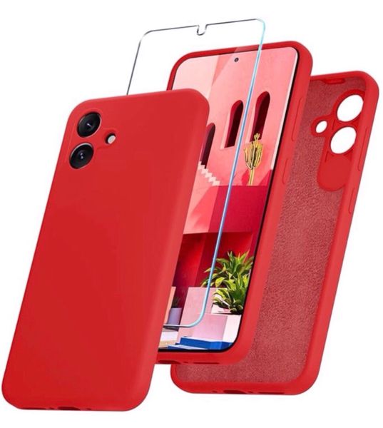 Cover with Glass Compatible with Samsung Galaxy A06 - Dark Green