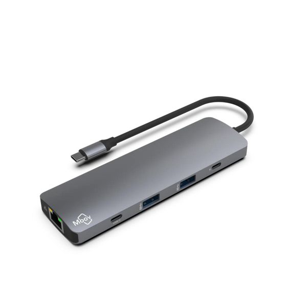 Moov 9-in-1 Multiport Hub Compatible with MacBook/iPad - Space Grey