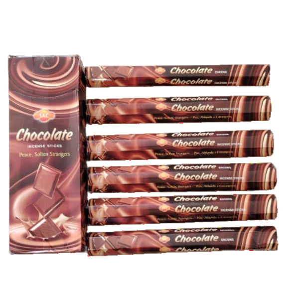 SAC Chocolate Incense Sticks (6 Packs of 20 Sticks Each)