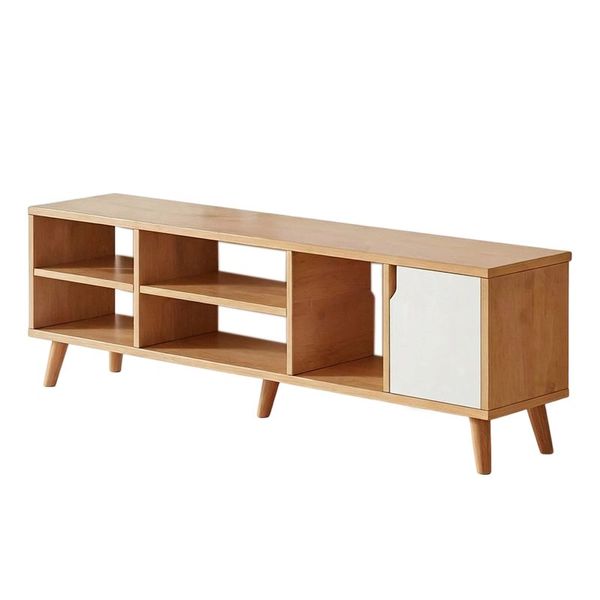 TV Stand Console Table Media Television Cabinet Solid Wood Feet Cabinets