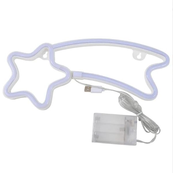 Neon Battery/Usb Operated Wall Decoration Night Meteor Star Led Light Lamp