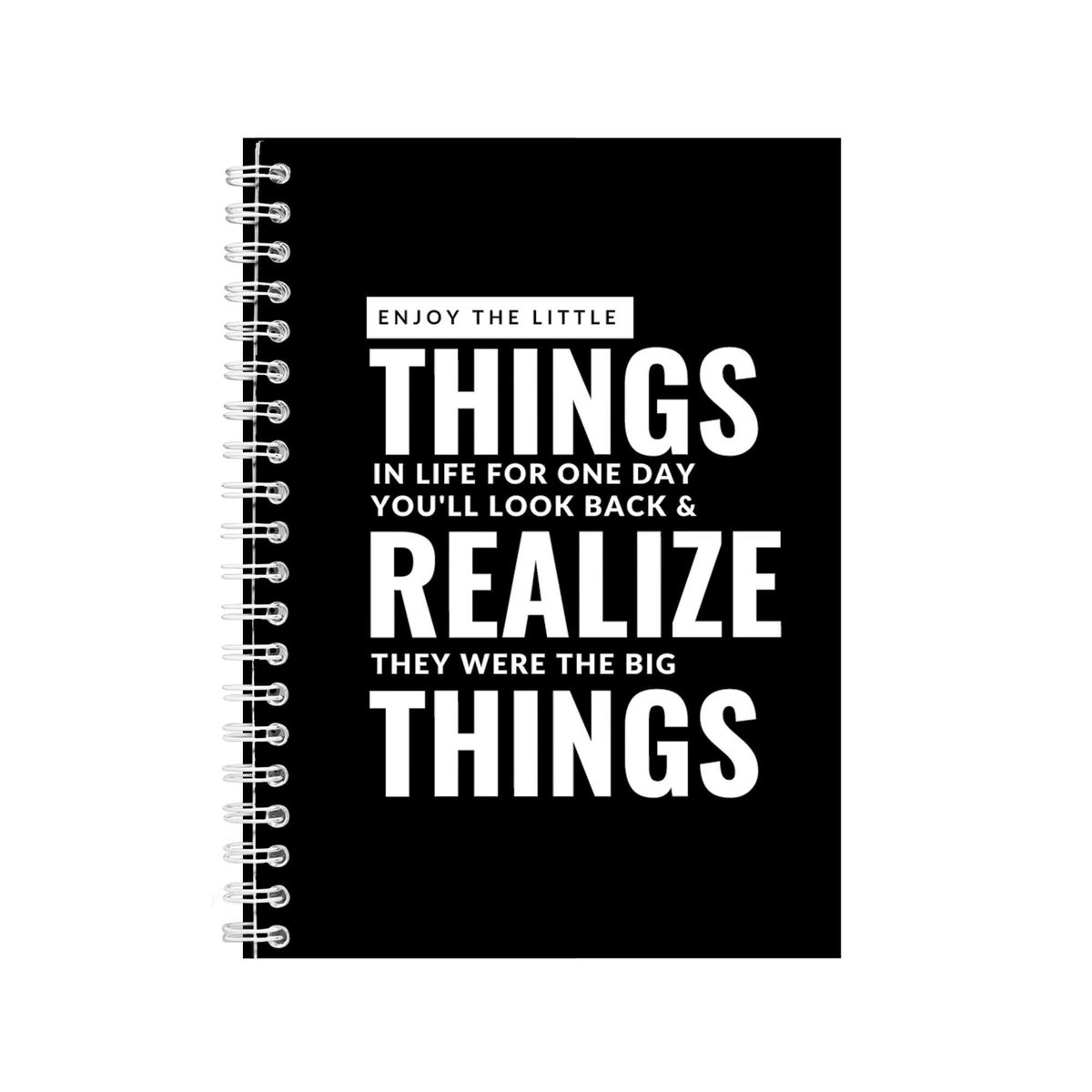 Realize A5 Notebook Spiral And Lined Motivational Saying Graphic