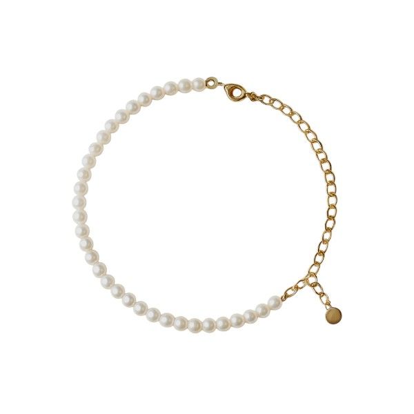 Elegant Pearl Bracelet with Gold Adjustable Chain - 2 Pack