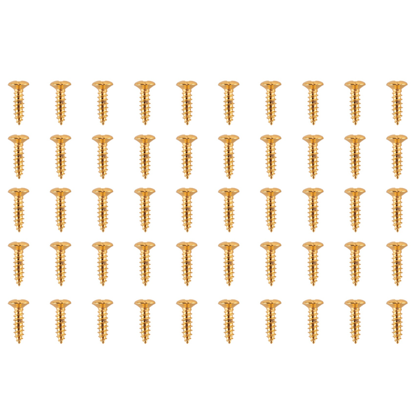 50x Guitar Bass Screws Parts for Scratchplates Pickguard, Gold