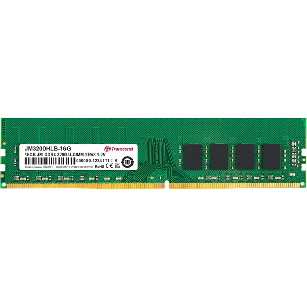 Transcend JM3200HLB-16G 16GB (2x8GB) DDR4 3200MHz Desktop RAM Kit for PC