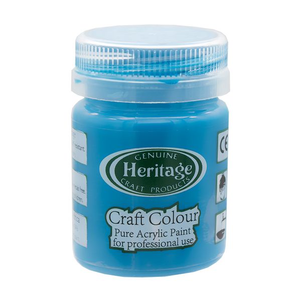 Heritage Pure Acrylic Paint - Craft Colour Range - 50ml - Turquoise Blue