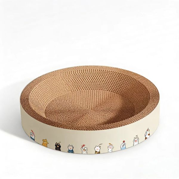 Giant 50cm Bowl Cat Scratcher | 2-in-1 Scratching Pad &amp; Resting Nest