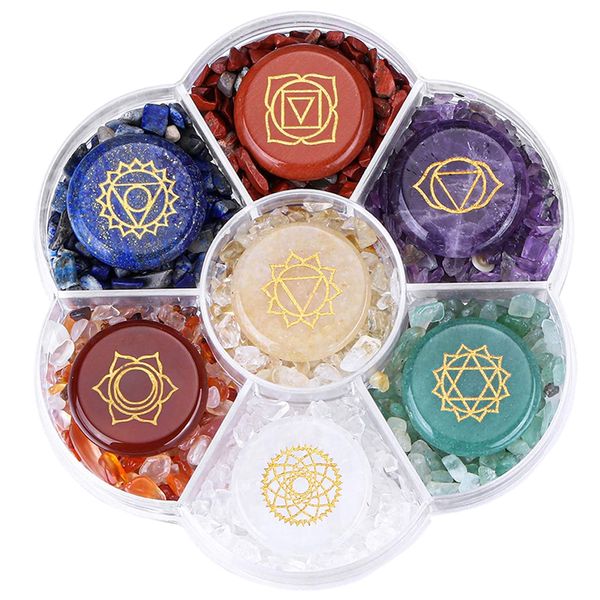 Home Crystal Healing Natural Stones Tears With Engraved Symbols Meditation