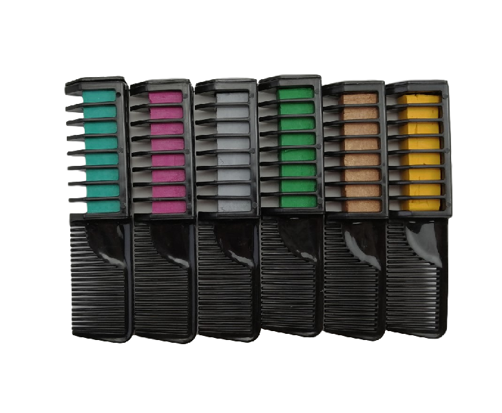 Hair Chalk Combs - Set of 6
