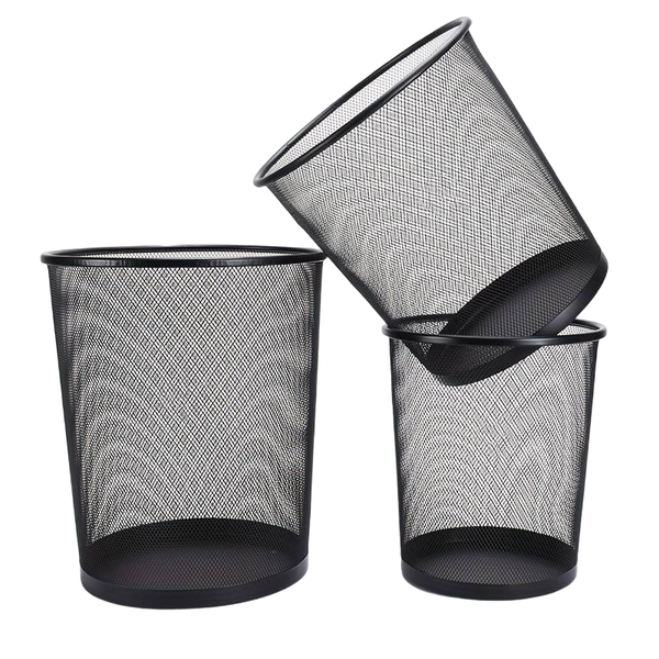 Iron Wire Mesh Coverless Wastebasket- SD