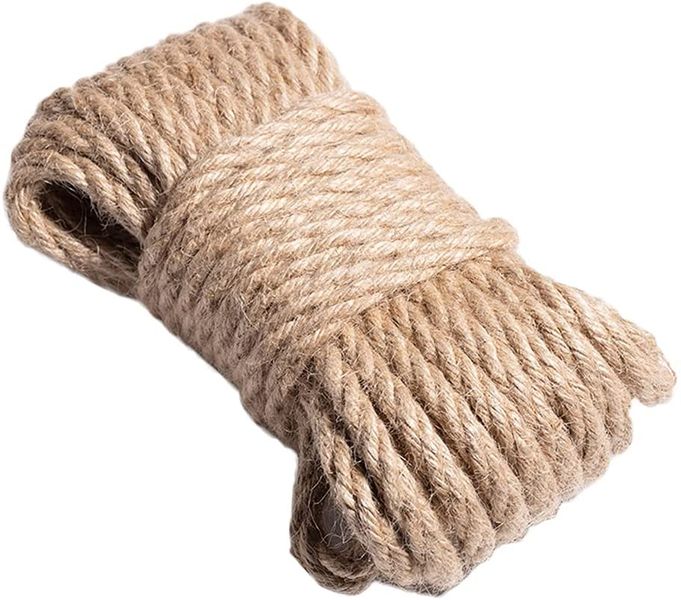 Hemp Cord 8mm x 10m, Natural Rope, Twisted Cord