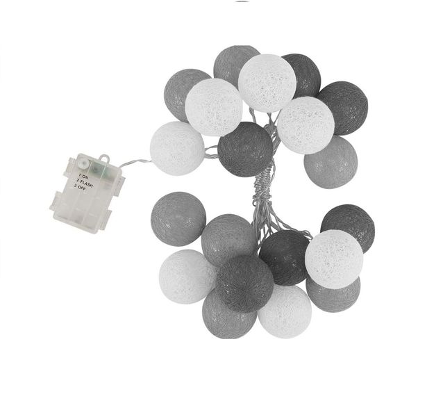 Ball Of 20 Warm White LED Fairy Lights, Cotton Fairy Light Decoration