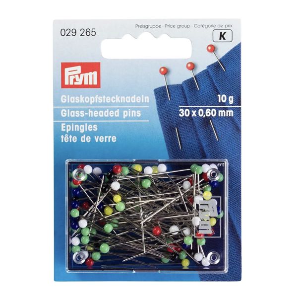 Prym Glass Head Hardened Steel Heat Resistant Pins