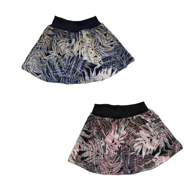 Baby and Toddler Bummy Skirts -2 Pack- Navy and Gold &amp; Black and Pink