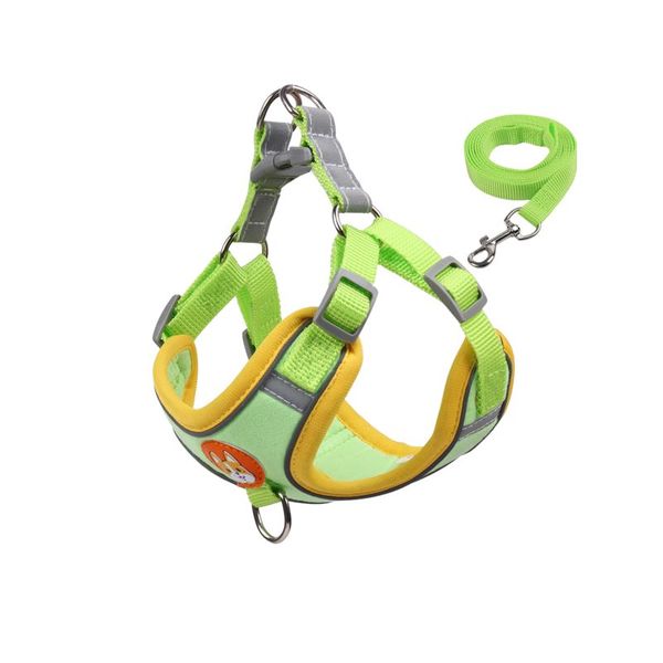 No Pull Dog Harness With Leash - Green - Extra Small