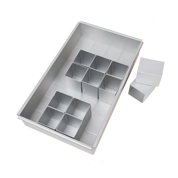 Detachable Combination of Aluminum Square Cake Mold
