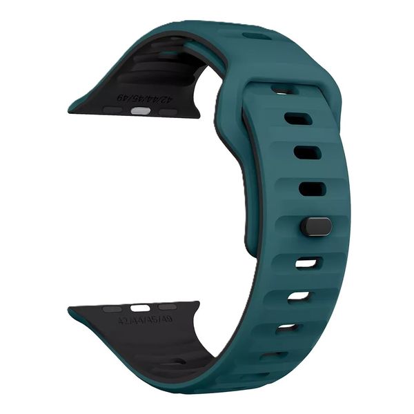 Two Tone Silicone Watch Band Compatible with Apple Watch- 42/44/45/49mm