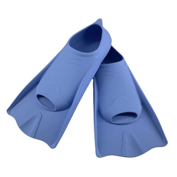 Professional Swimming and Diving Short Fins Silicone Training Fins - Blue